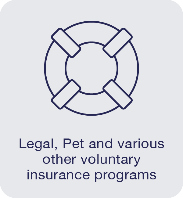 Legal, Pet and various other voluntary insurance programs